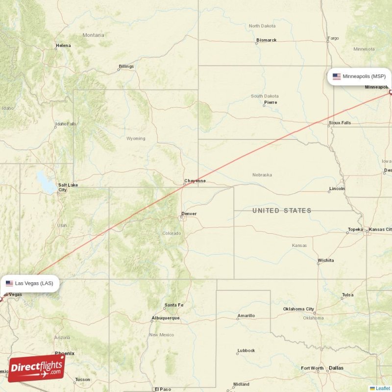 Direct flights from Minneapolis to Las Vegas, MSP to LAS nonstop
