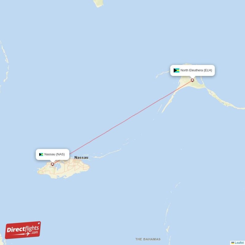 Direct flights from Nassau to North Eleuthera, NAS to ELH nonstop