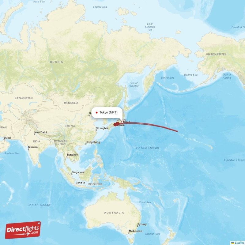 Direct flights from Tokyo to Honolulu, NRT to HNL nonstop