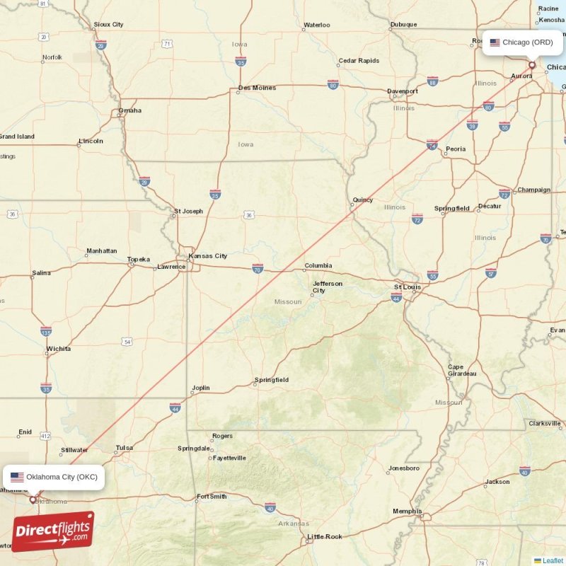 Direct flights from Oklahoma City to Chicago, OKC to ORD nonstop