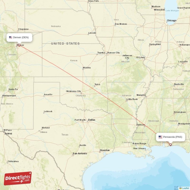Direct flights from Pensacola to Denver, PNS to DEN nonstop