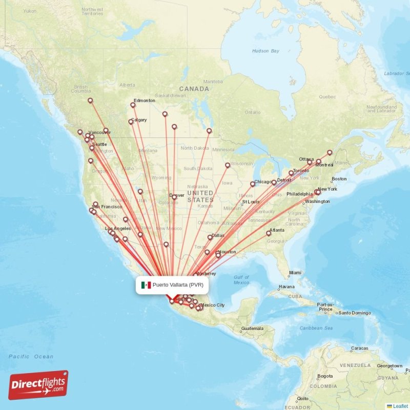 Direct flights to Puerto Vallarta PVR, Mexico