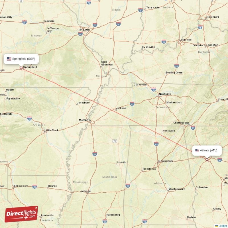 Direct flights from Springfield to Atlanta, SGF to ATL nonstop