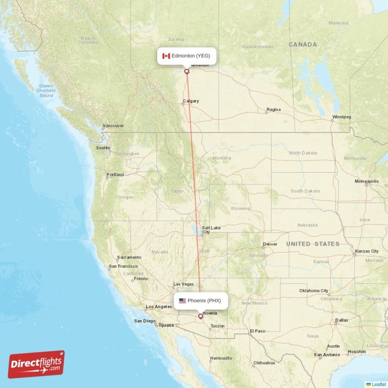 Direct flights from Edmonton to Phoenix, YEG to PHX nonstop