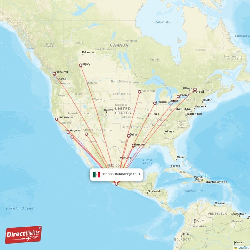 Direct flights to Ixtapa/Zihuatanejo ZIH, Mexico