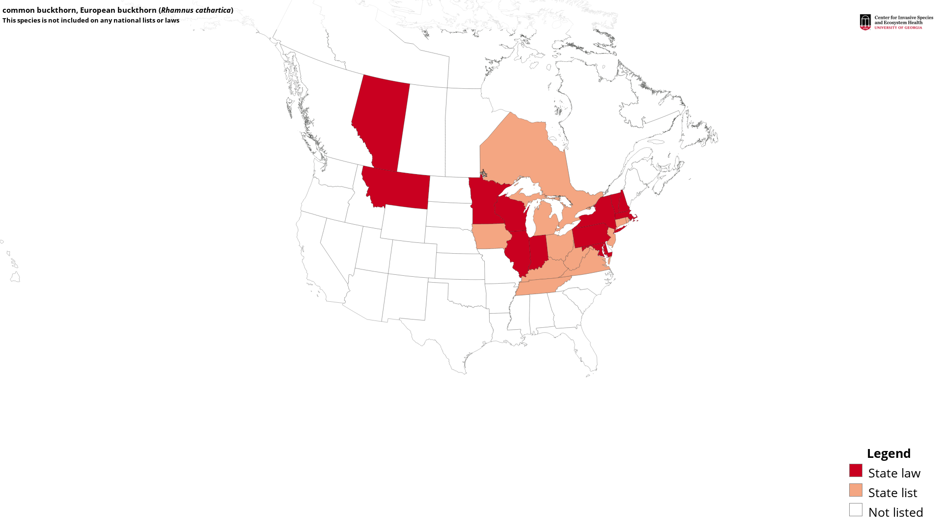 Common Buckthorn Distribution Map Europe common buckthorn, European buckthorn Rhamnus cathartica (Rhamnales
