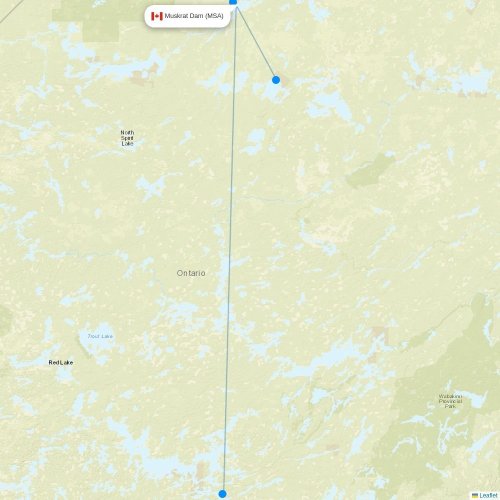 Muskrat Dam (MSA) flight routes & destinations Flight Routes