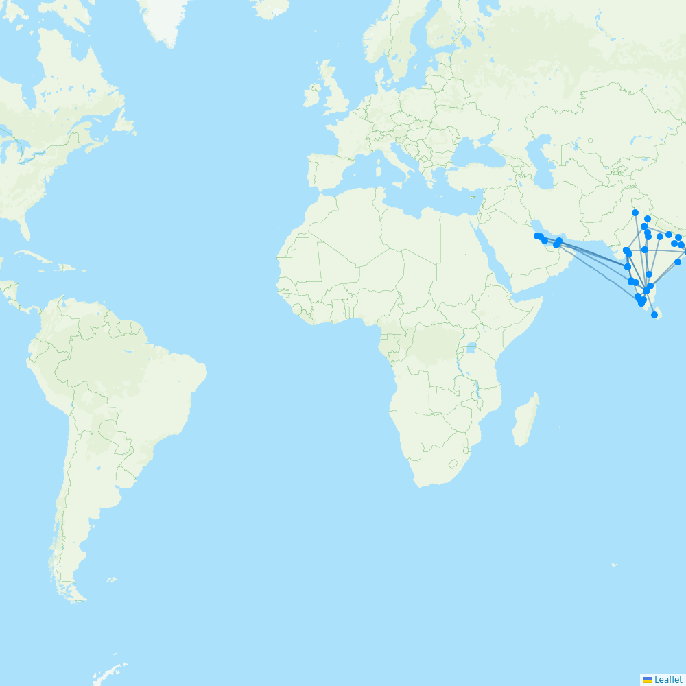 IndiGo routes 2024 interactive map with all flights Flight Routes