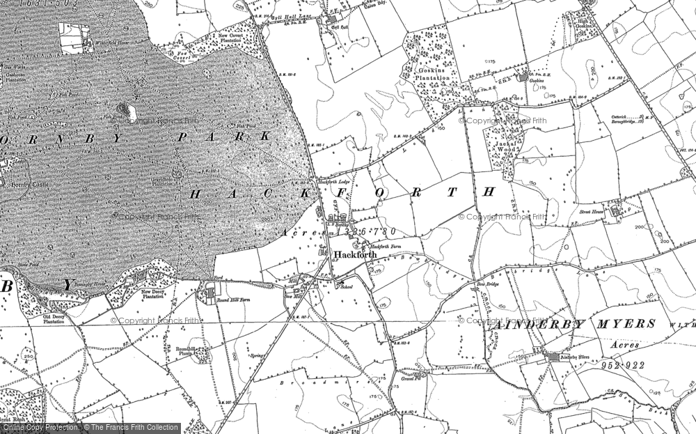 Old Maps of Hackforth, Yorkshire Francis Frith
