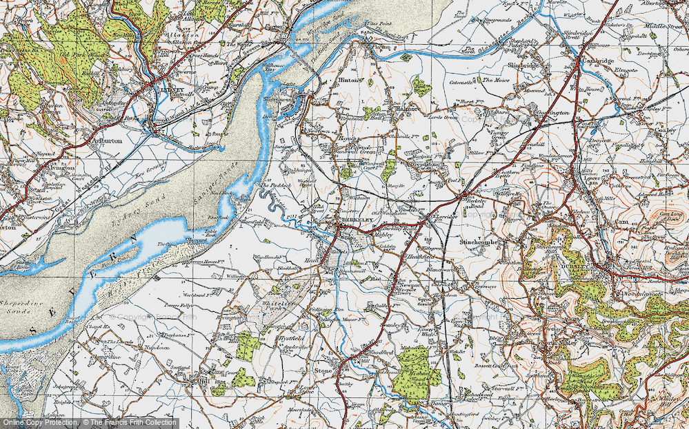 Historic Ordnance Survey Map of Berkeley, 1919
