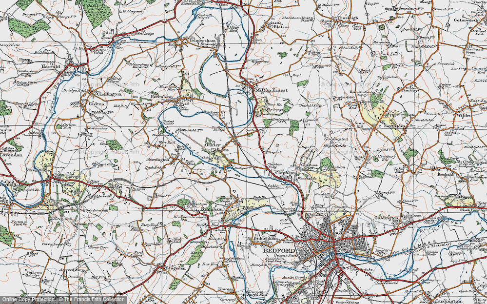 Historic Ordnance Survey Map of Oakley, 1919 Francis Frith
