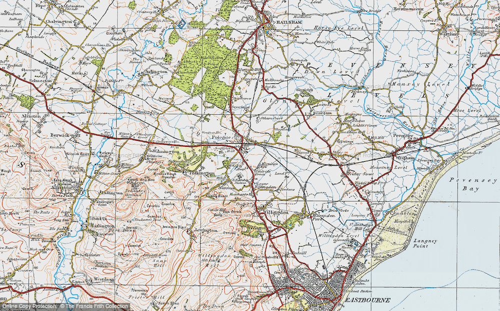 Historic Ordnance Survey Map of Polegate, 1920