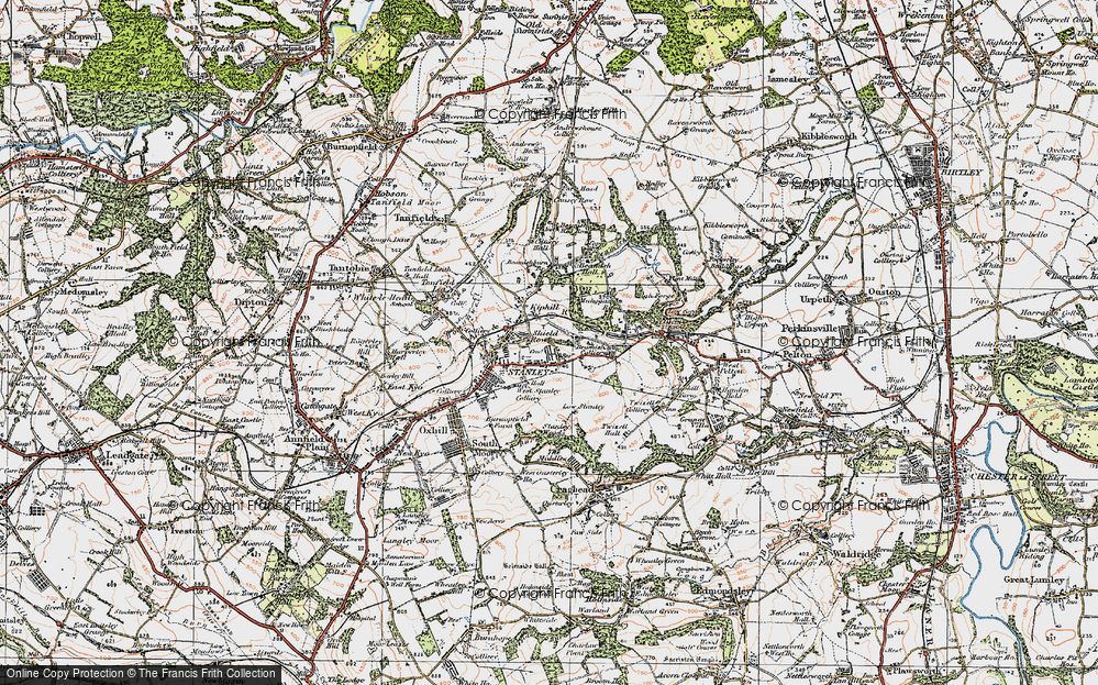Historic Ordnance Survey Map of Shield Row, 1925
