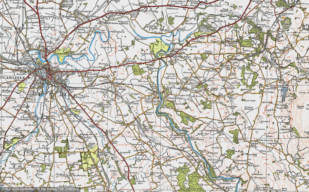 Historic Ordnance Survey Map of Wetheral, 1925