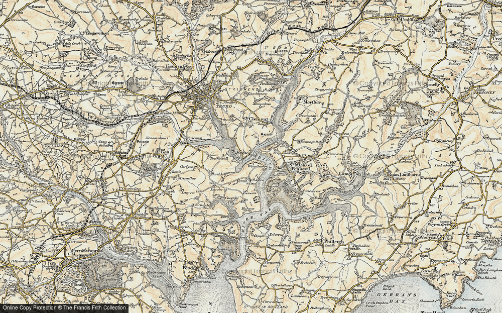 Old Maps of Truro River, Cornwall Francis Frith