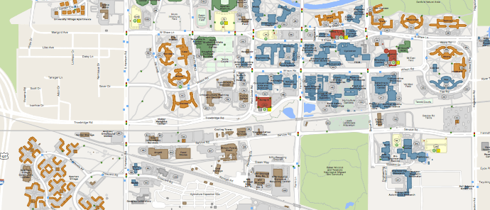 Michigan State University Campus Map MSU Campus Maps Michigan State University