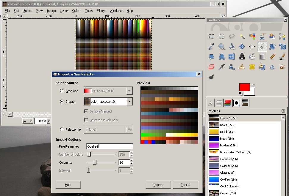 Creating and converting textures for Quake 2