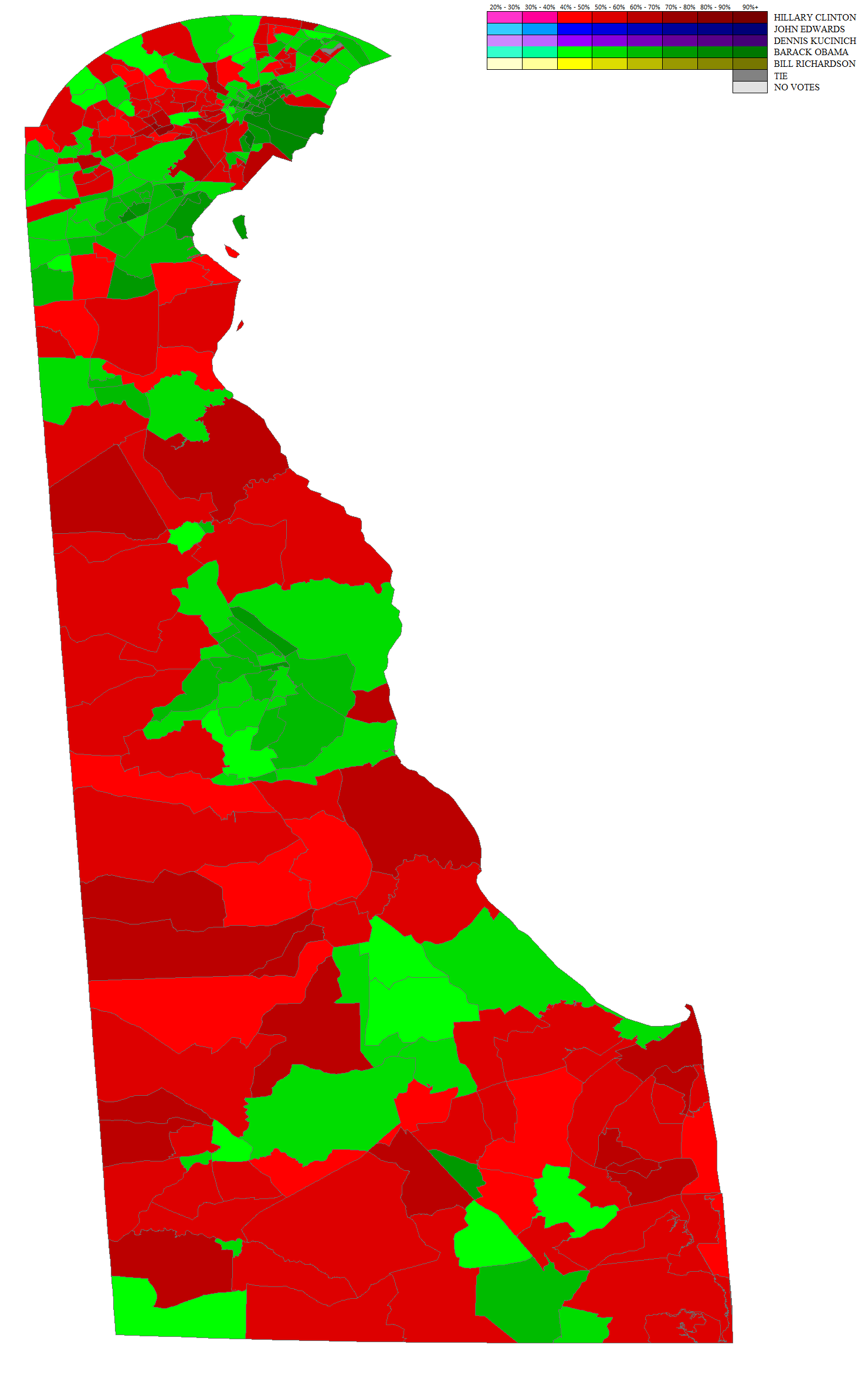 2008 Democratic Party Presidential Primary Gallery Ryne Rohla Maps