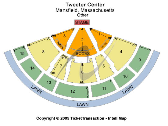 Xfinity Center Mansfield Ma Seating Map
