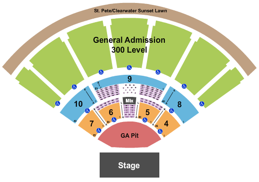 MidFlorida Credit Union Amphitheatre Seating Chart Tampa