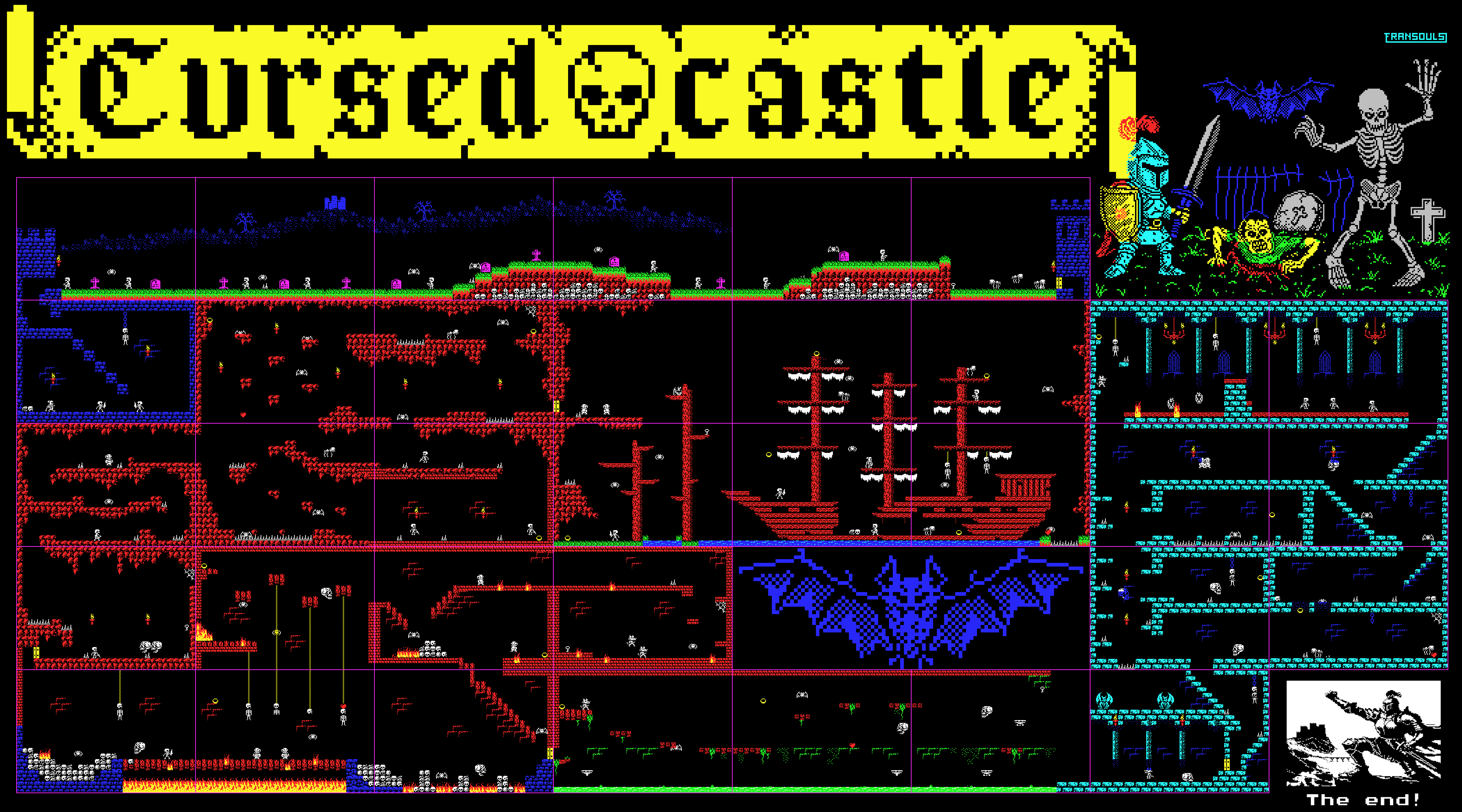 ZXSpectrum Games Cursed Castle mapa