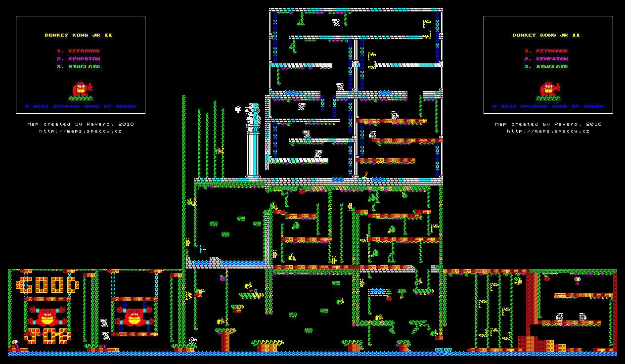ZXSpectrum Games Donkey Kong Jr. 2 mapa