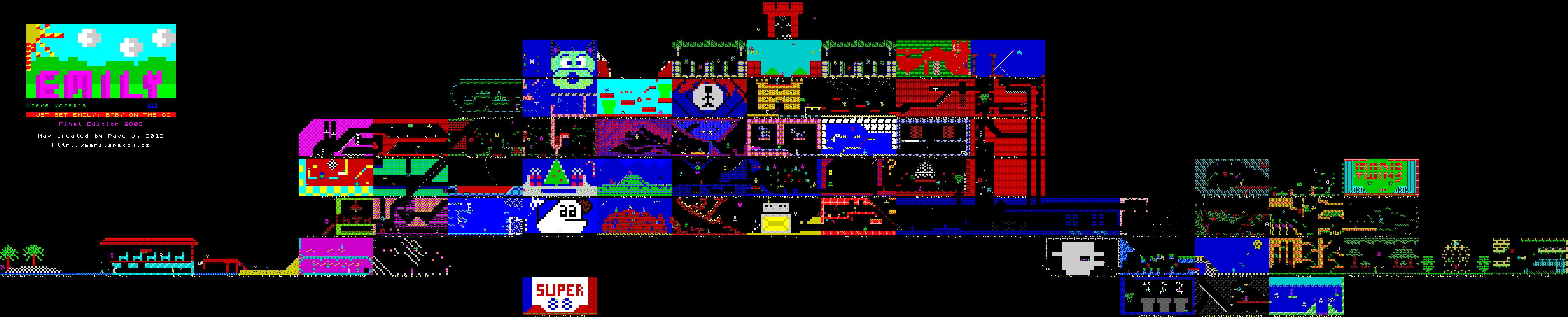 ZXSpectrum Games Jet Set Emily Baby on the Go mapa