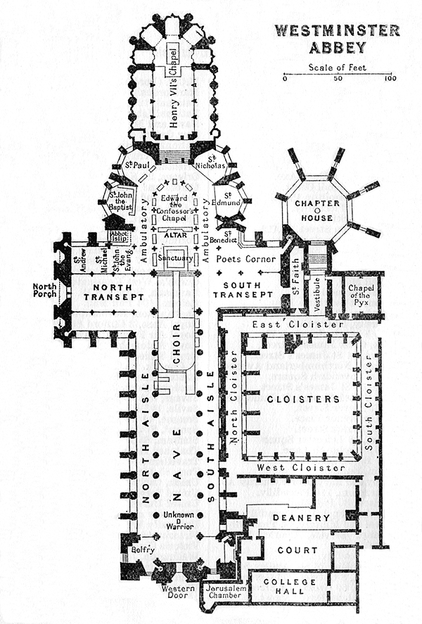 Plan of Westminster Abbey