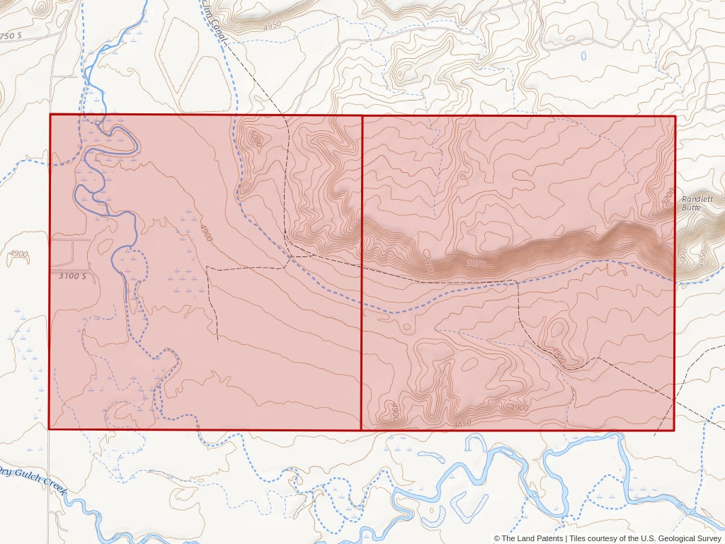'Randlett Land Sale' 1911 438 acres in Uintah, Utah Clinton L