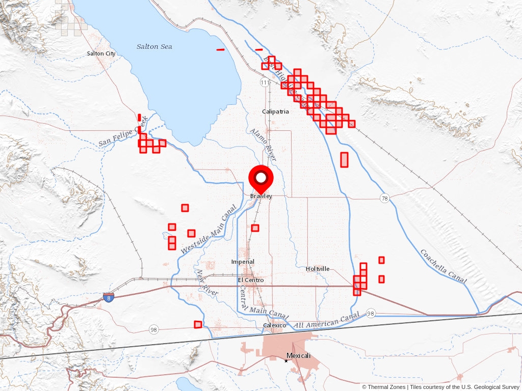 Brawley, California Geothermal Energy Zones Thermal Zones™