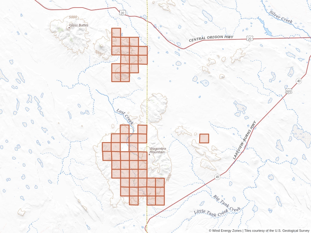 'Wagontire Mountain Wind Energy Right Of Way' 12,947 acres in
