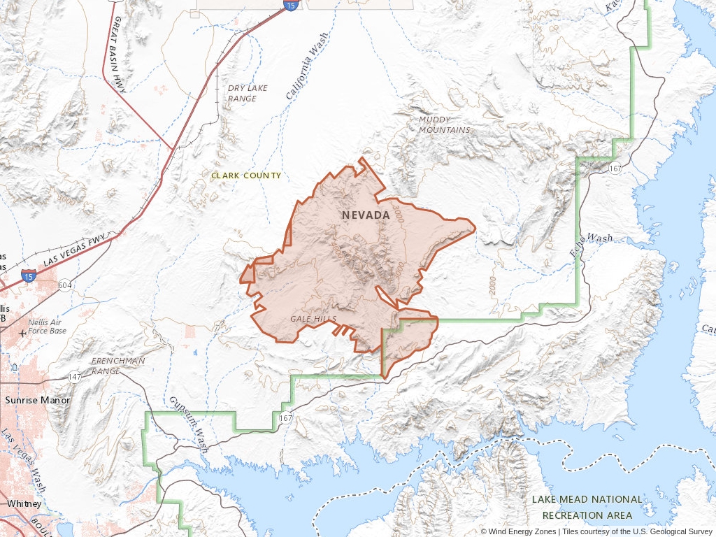 Wind Energy In Muddy Mountains Wilderness Wind Energy Zones™