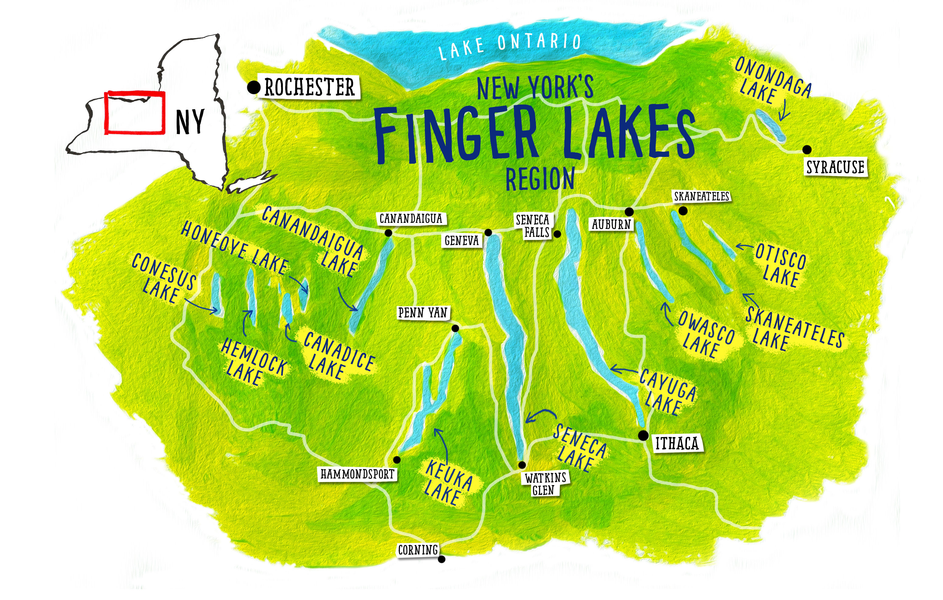 Maps by ScottFinger Lakes Maps by Scott