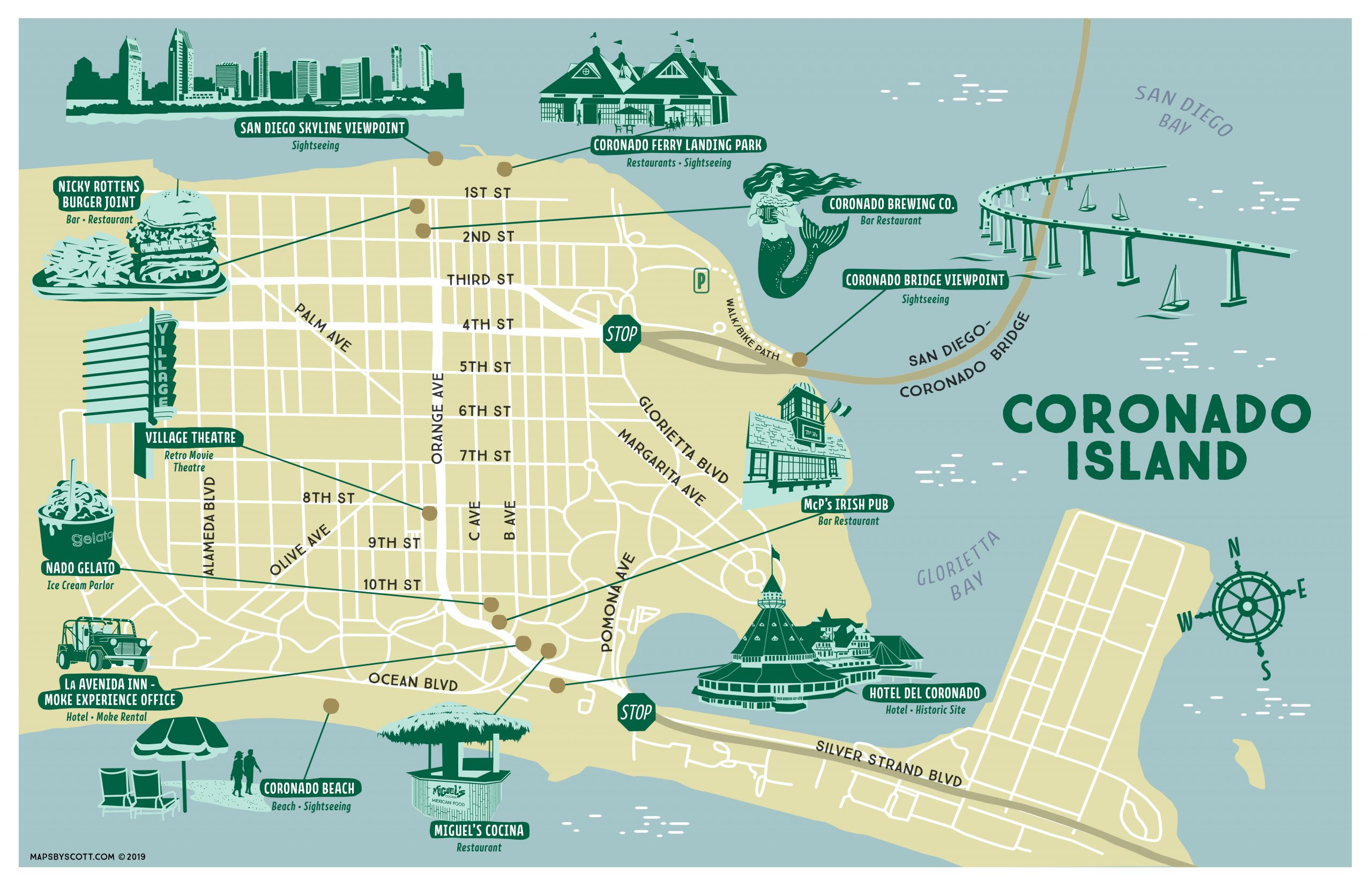 Coronado Beach California Map