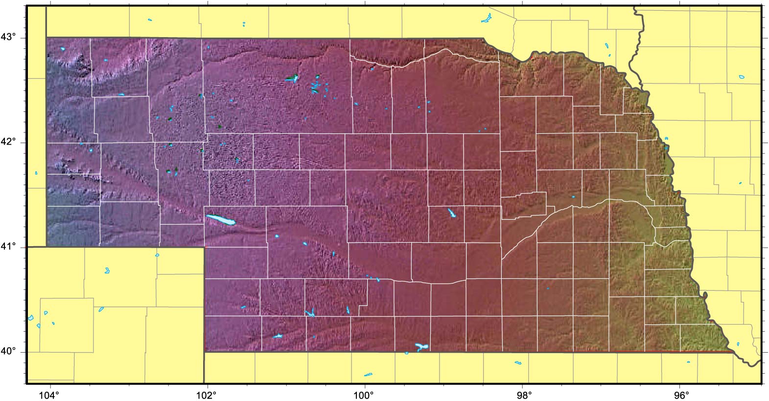 Nebraska Geology Map