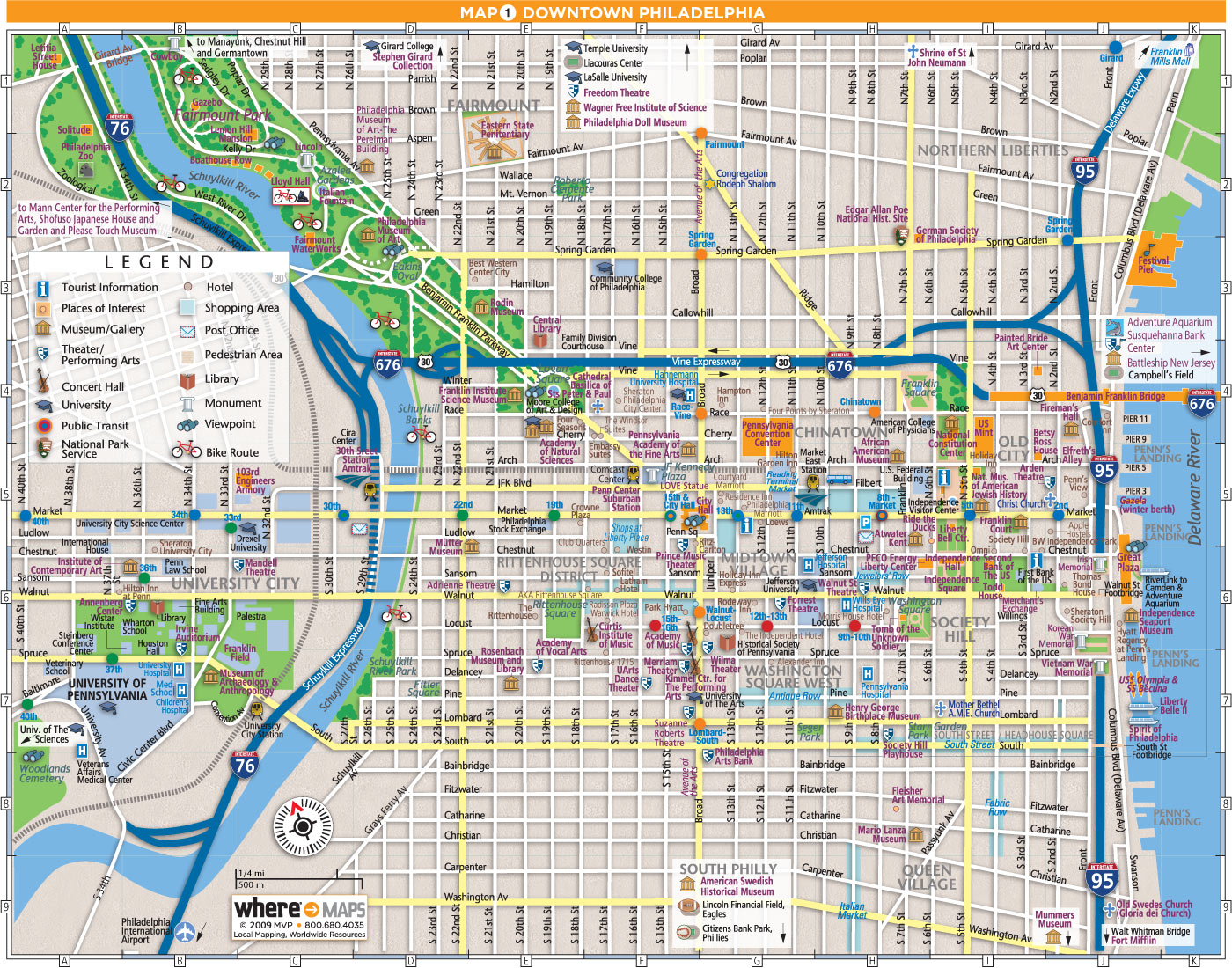 Map Of Downtown Philadelphia Philadelphia Downtown Map (City Center) | City Maps, Philadelphia City Map, Map