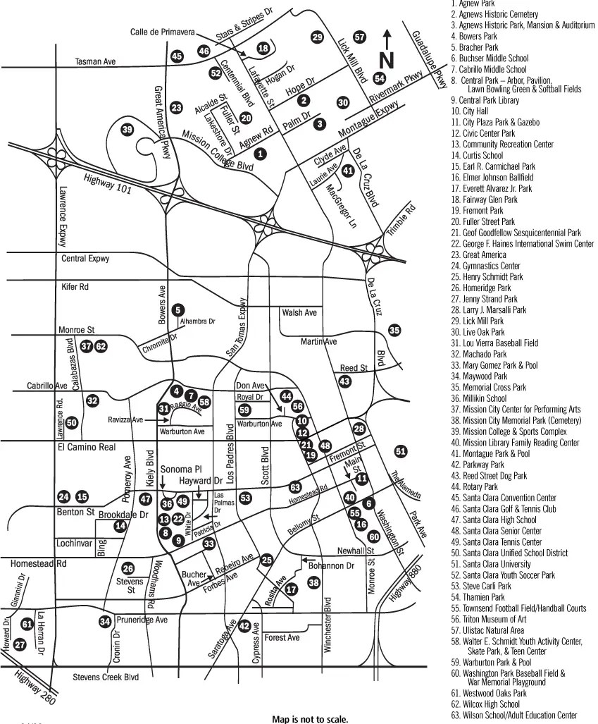 Santa Clara City Parks And Facilities Map •