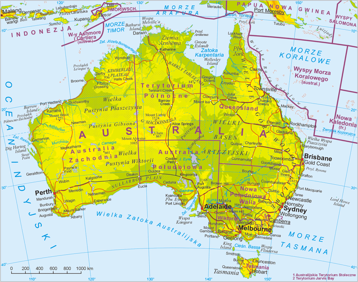 Australia Map / Oceania Map / Map of Australia / Map of