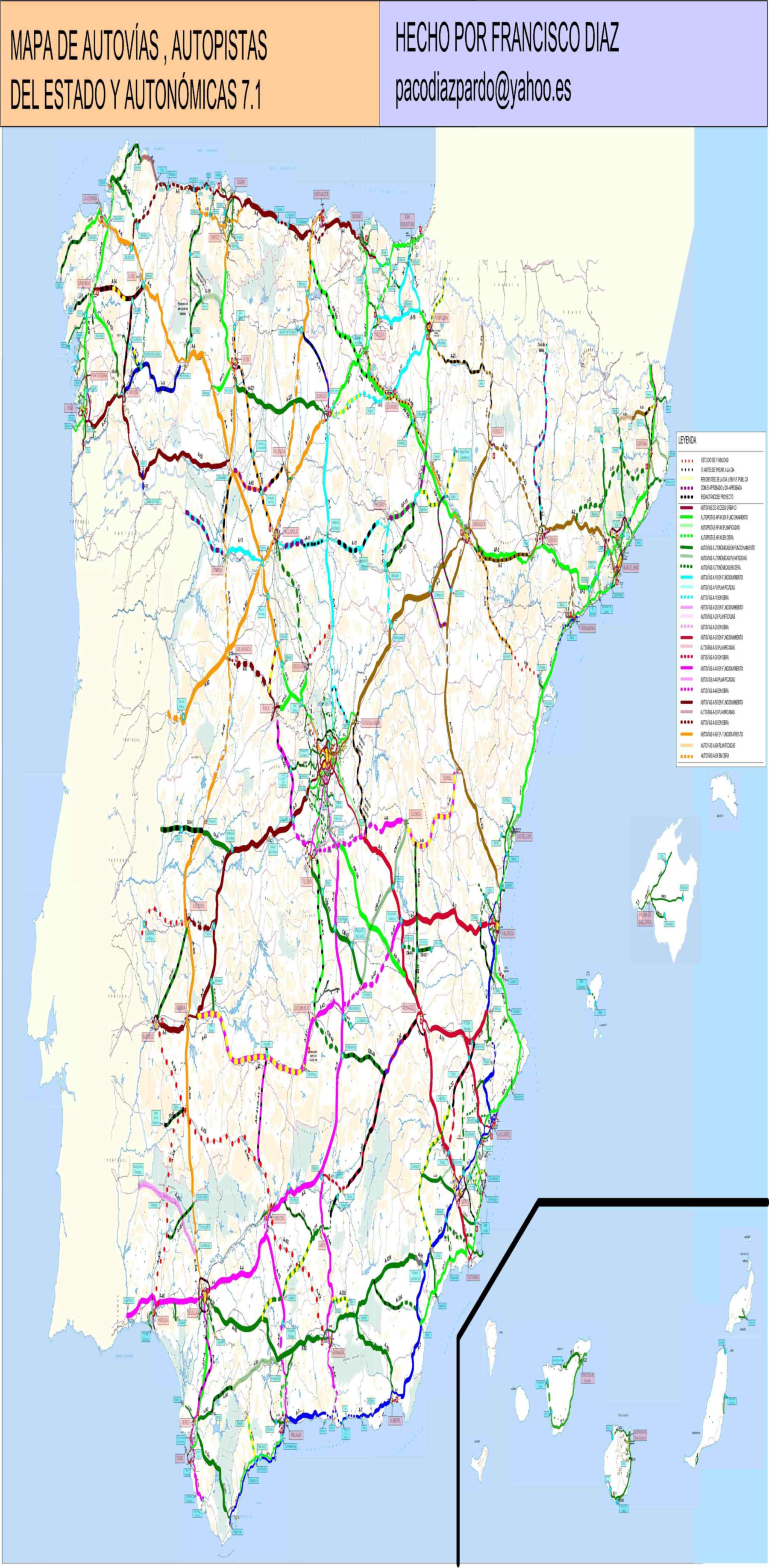 Les Points Douloureux De La Carte Autovia Espagne Autovia Mapas •