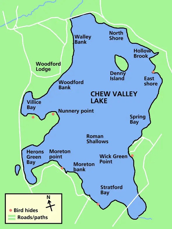 Chew Valley Lake Map •