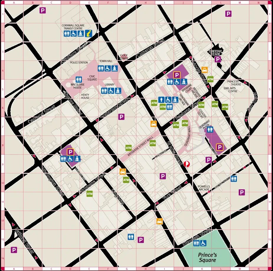 City Central Map of Launceston