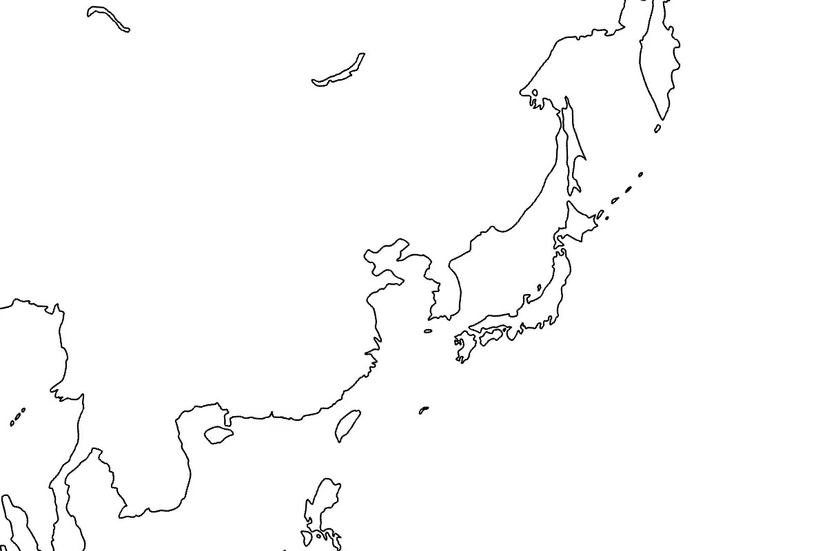 Blank Map Of Asia And The Pacific