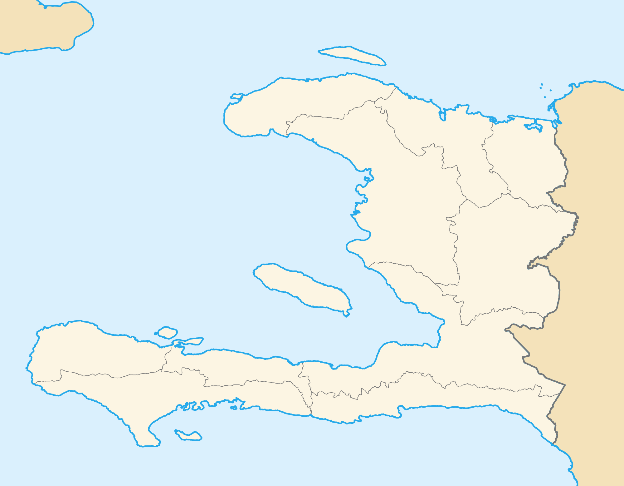 Blank Map Haiti