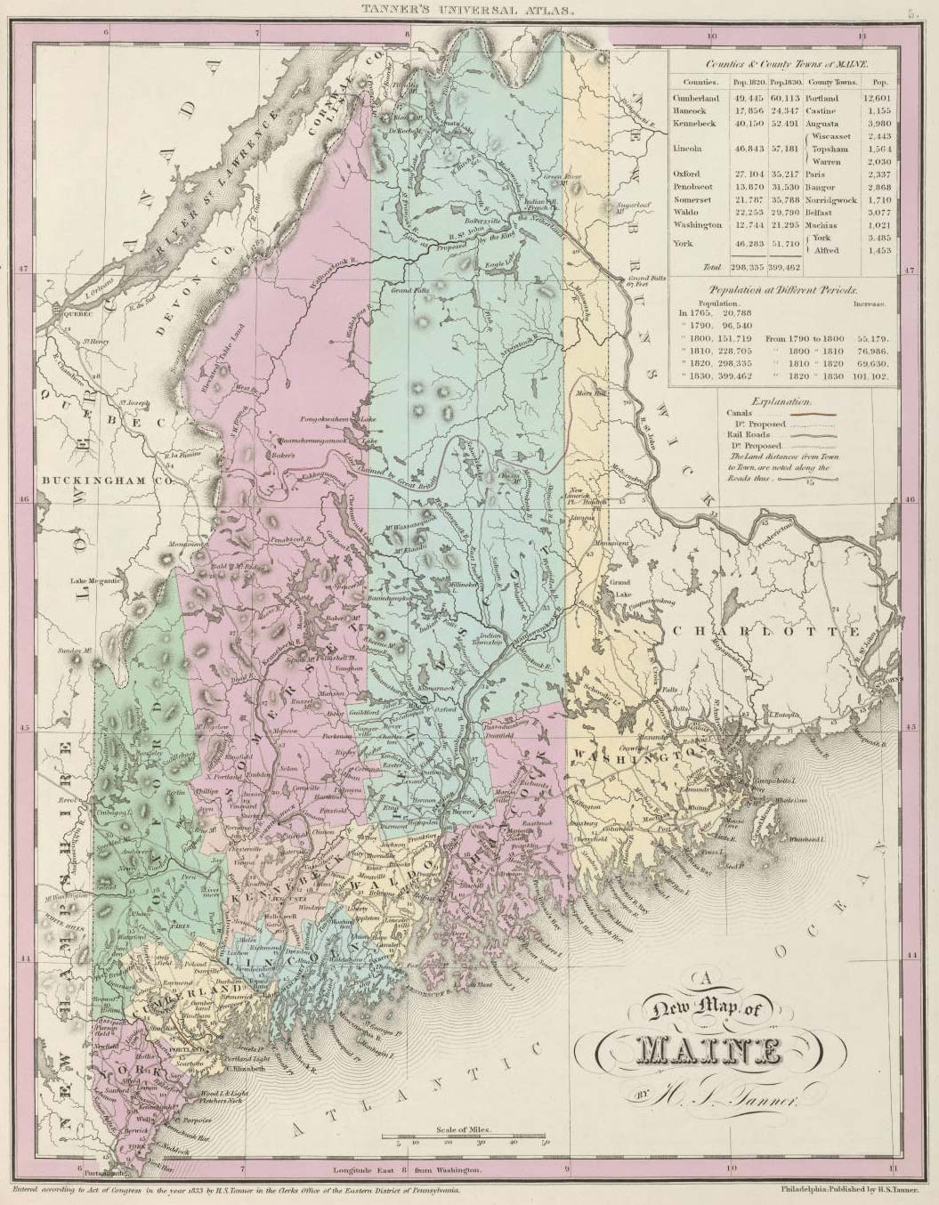 Historical Map Maine •