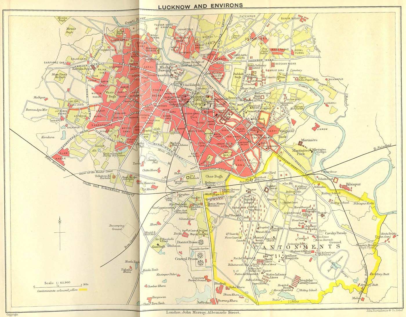 Lucknow Society Karachi Map Historical Map of Lucknow &bull;