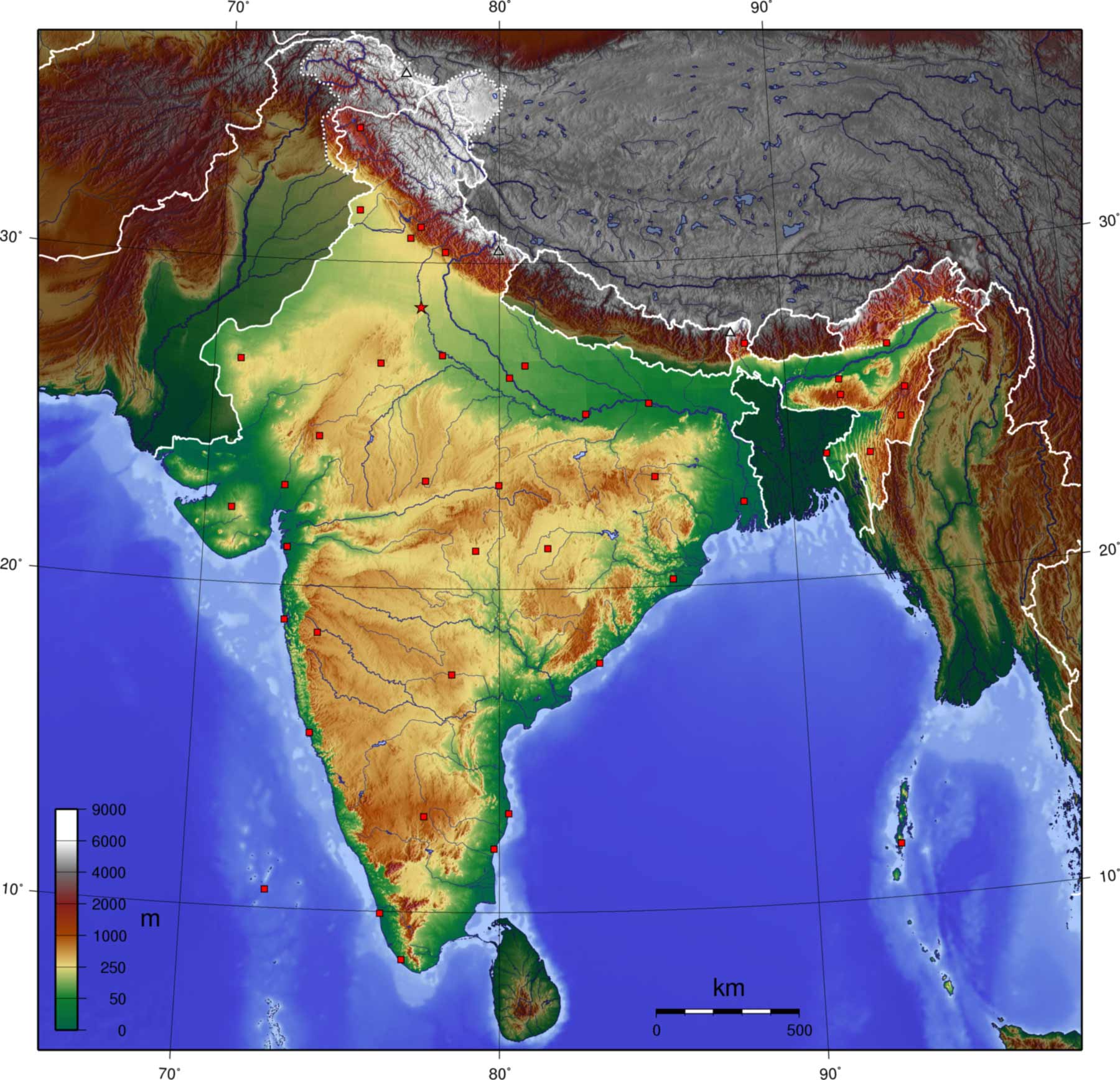 India blank Map Maps of India