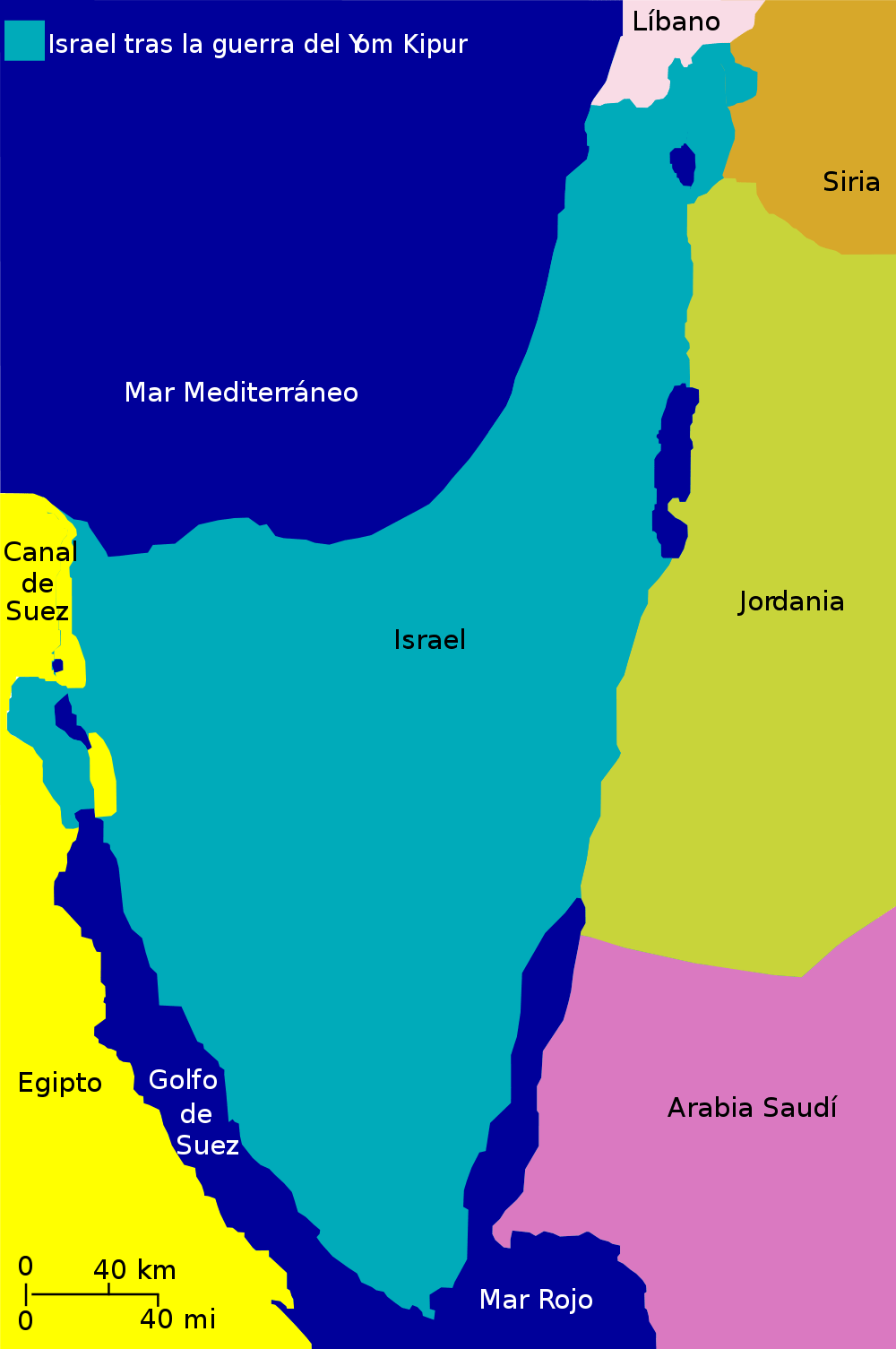 Israel After Yom Kippur War Map •