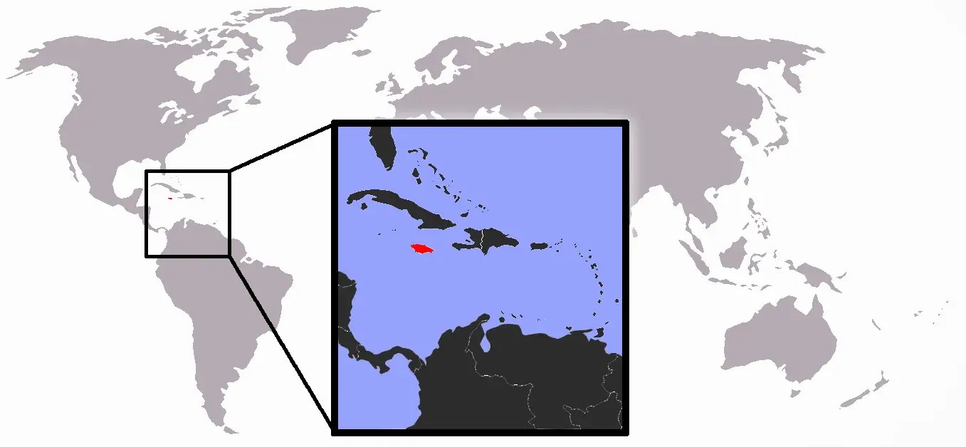 Where Is Jamaica World Map
