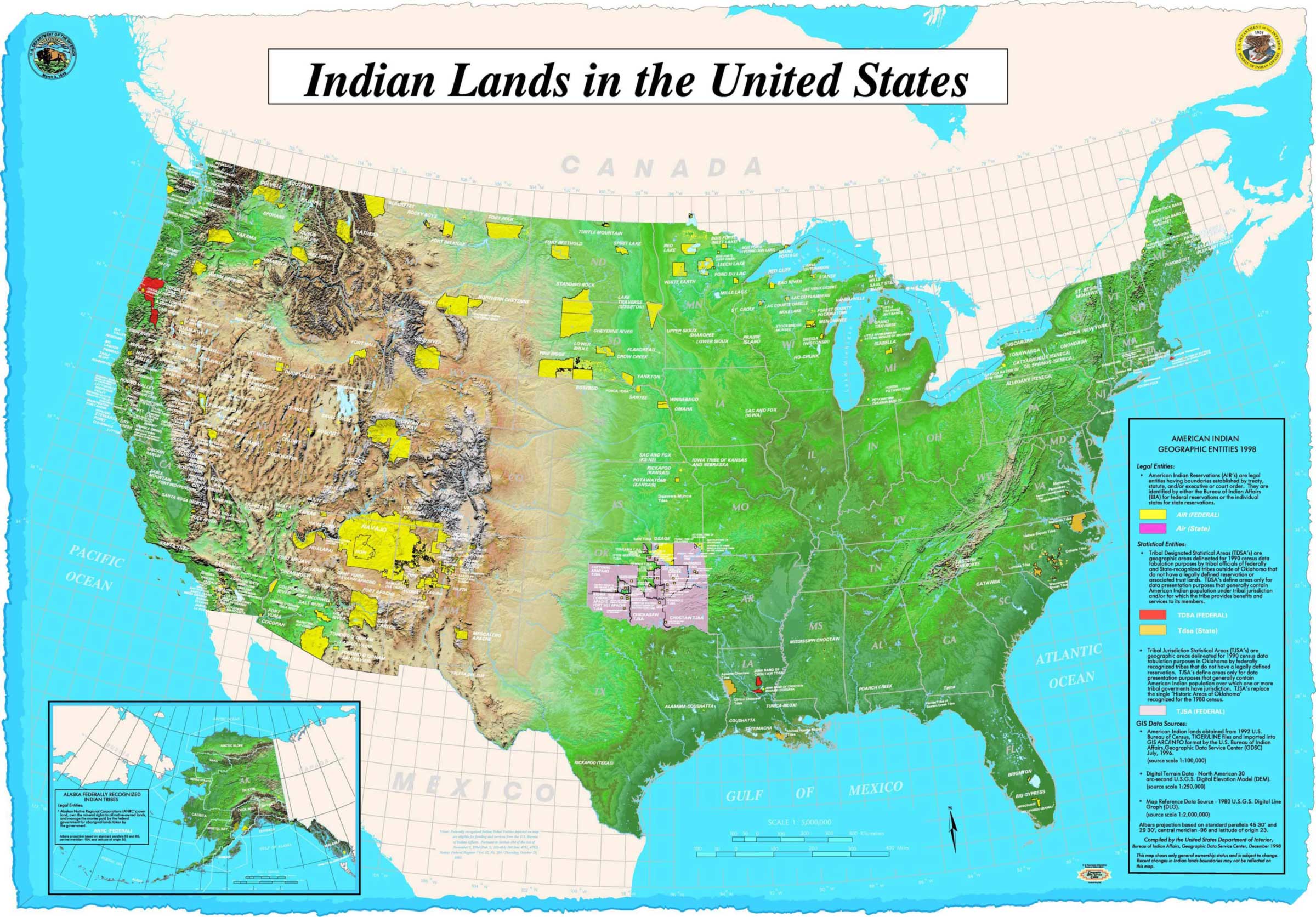 Map of Indian Lands In Us •