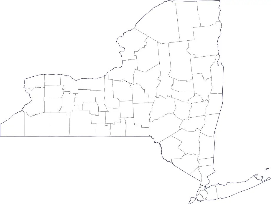 New York County Map Printable Map of New York County Outlines •